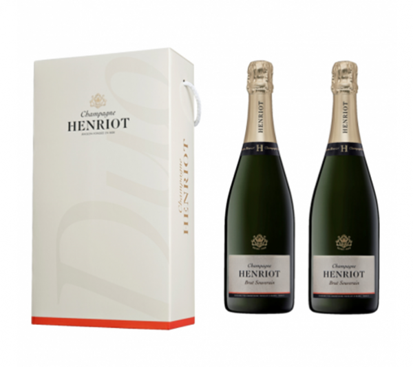 Coffret duo brut Henriot - 2 bouteilles brut souverain