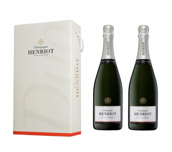 Coffret duo blanc de blancs ou rosé Henriot - 2 bouteilles 